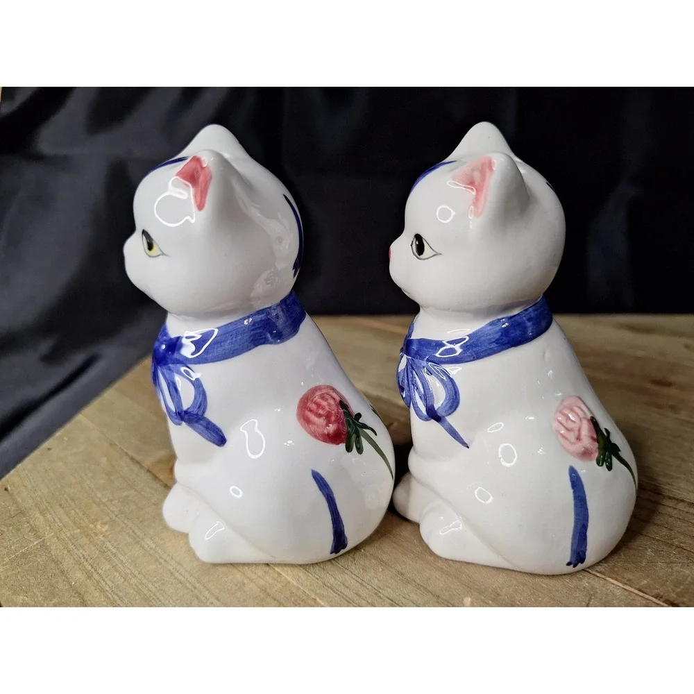 Vintage Lenox Ceramic Cat Salt and Pepper Shakers 